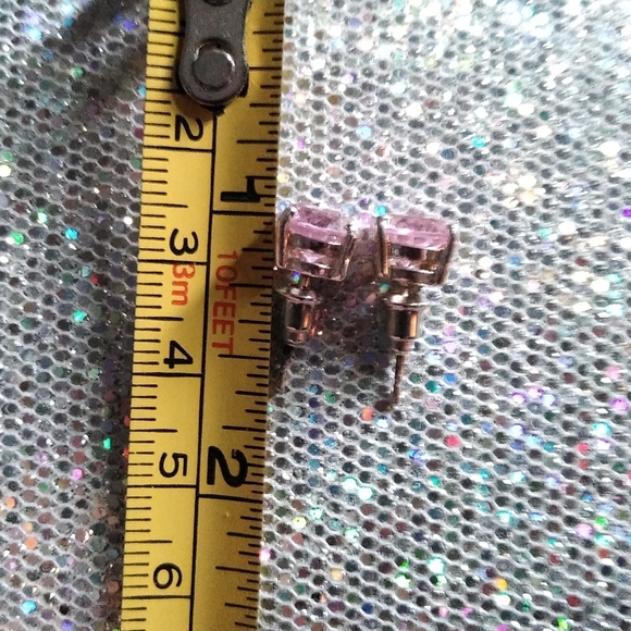 Pink Crystal Earrings - Picture 4 of 8